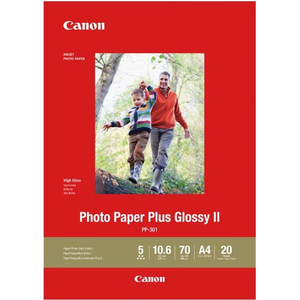 PP301-A4-20 - Canon PP-301 A4 Glossy II 275gsm Photo Paper - 20 Sheets