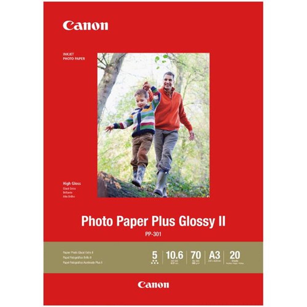 PP301-A3-20 - Canon PP-301 A3 Glossy II 275gsm Photo Paper - 20 Sheets