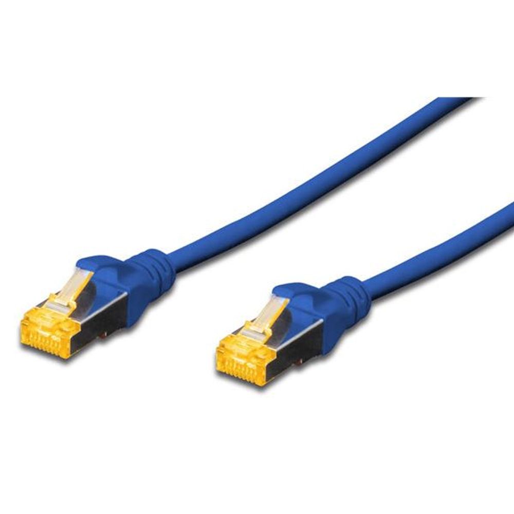 Digitus blue Cat6A S/FTP patch lead with RJ45 connectors, 0.25 m