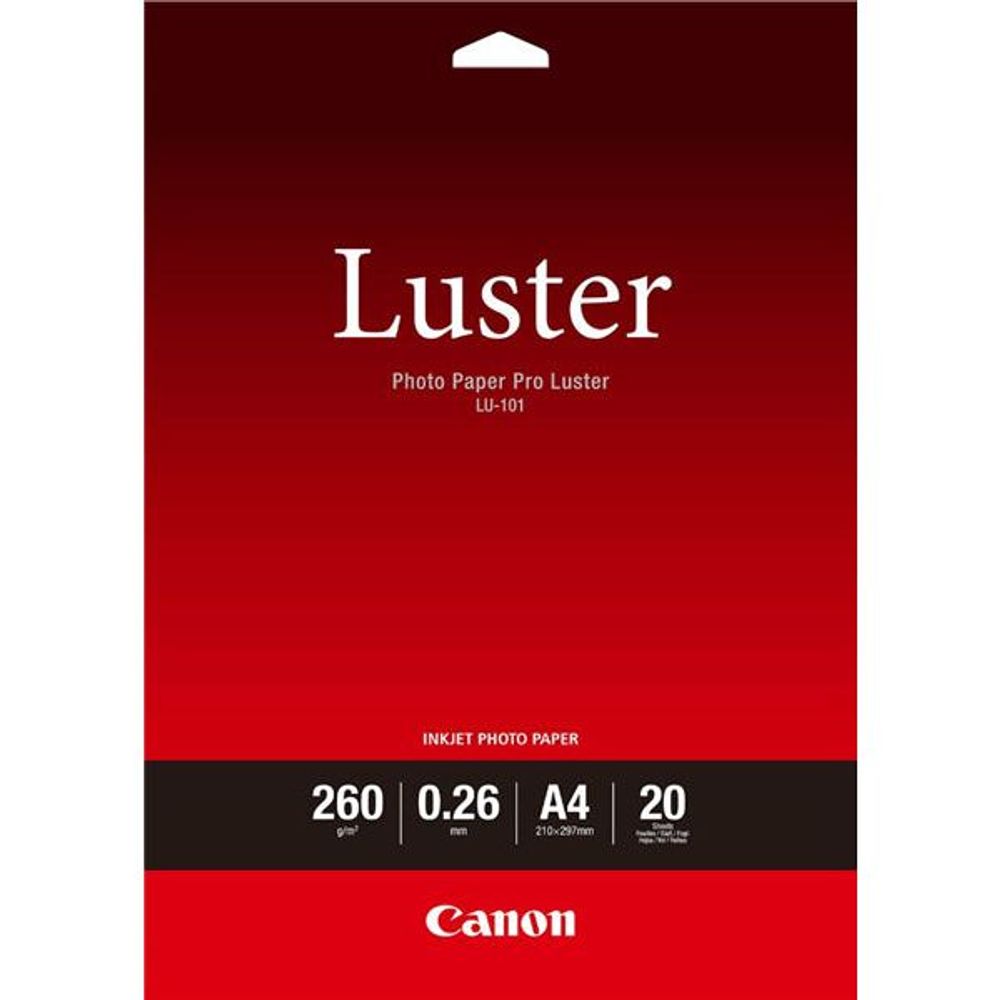 LU101A3-20 - Canon LU-101 A3 Luster 260gsm Photo Paper Pro - 20 Sheets