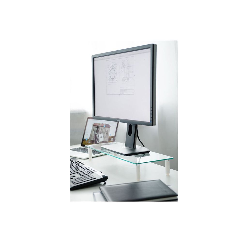 DA-90358 - Digitus Ergonomic Tabletop Glass Monitor Riser