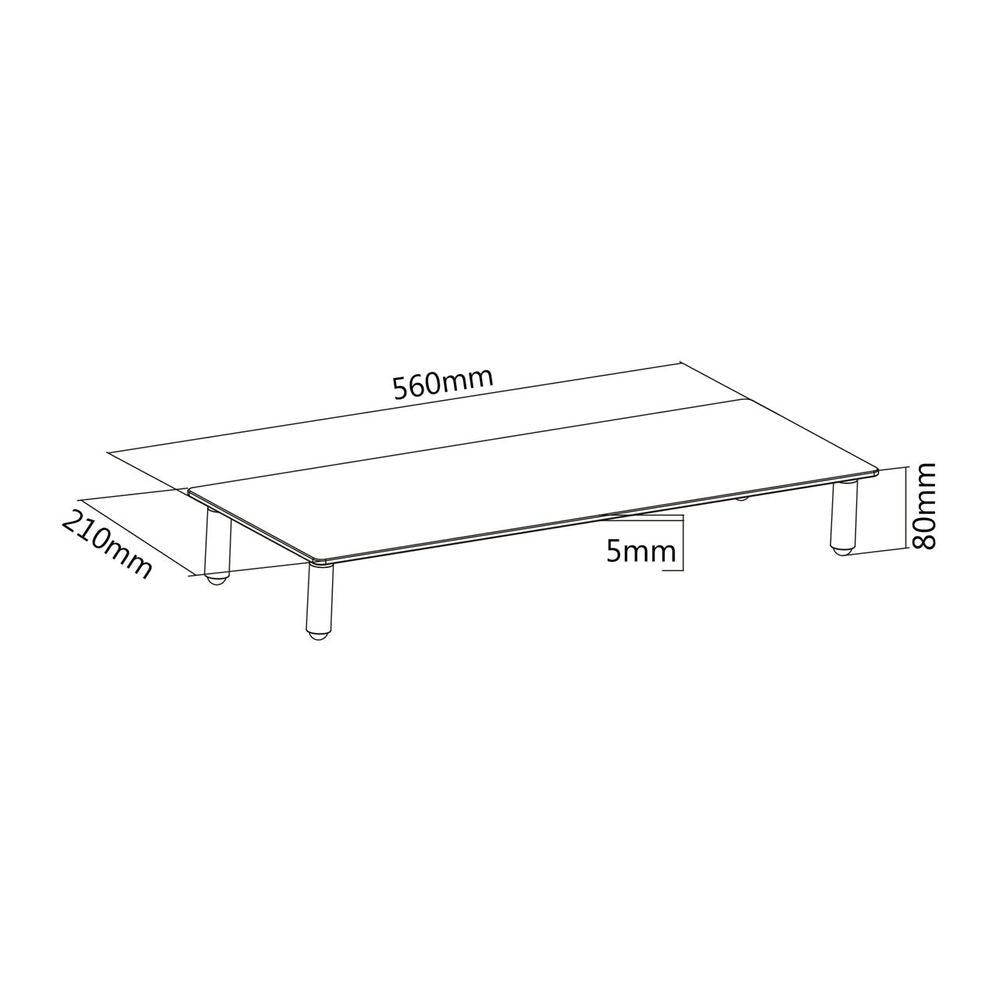 DA-90358 - Digitus Ergonomic Tabletop Glass Monitor Riser