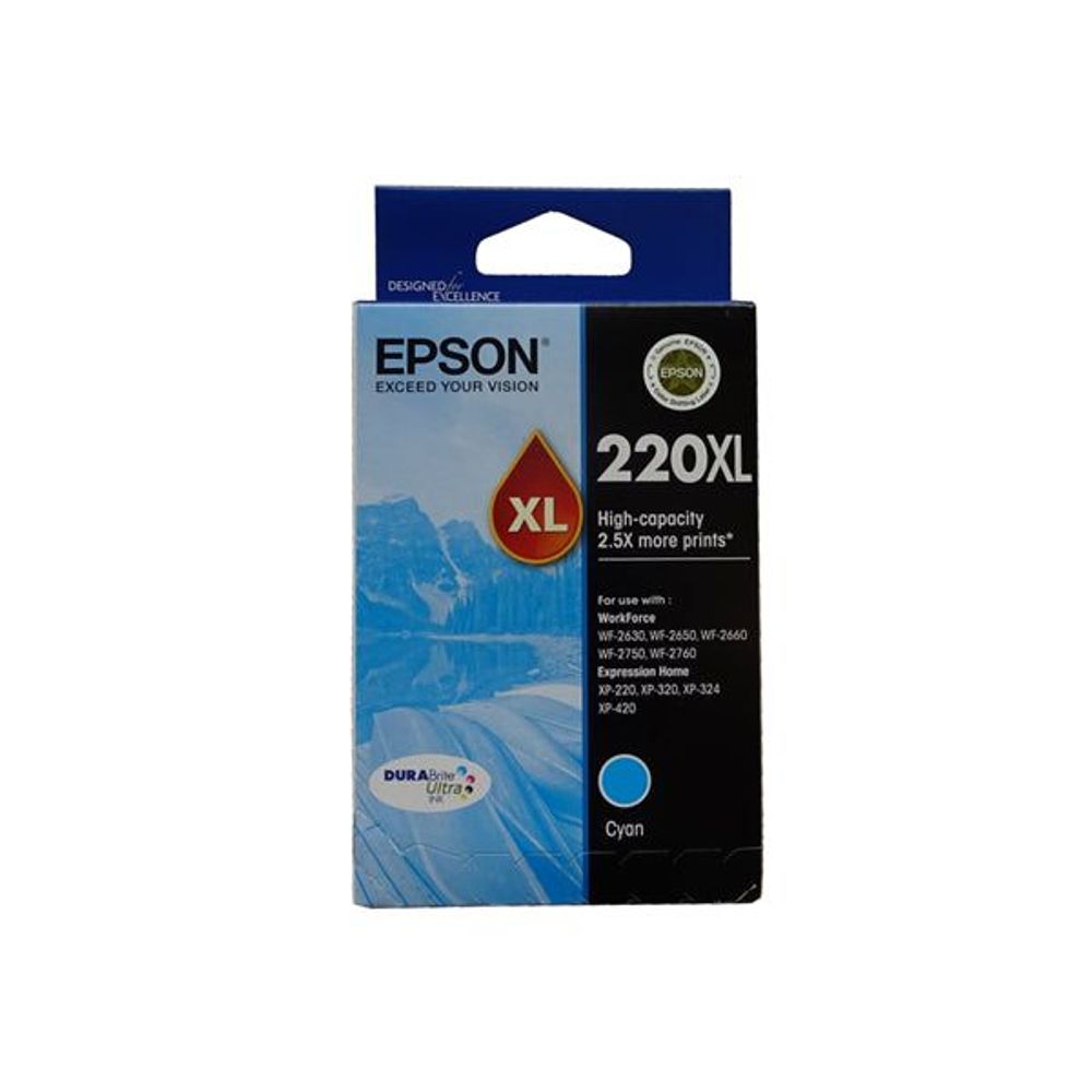 C13T294292 - Epson 220XL Cyan High Yield Ink Cartridge