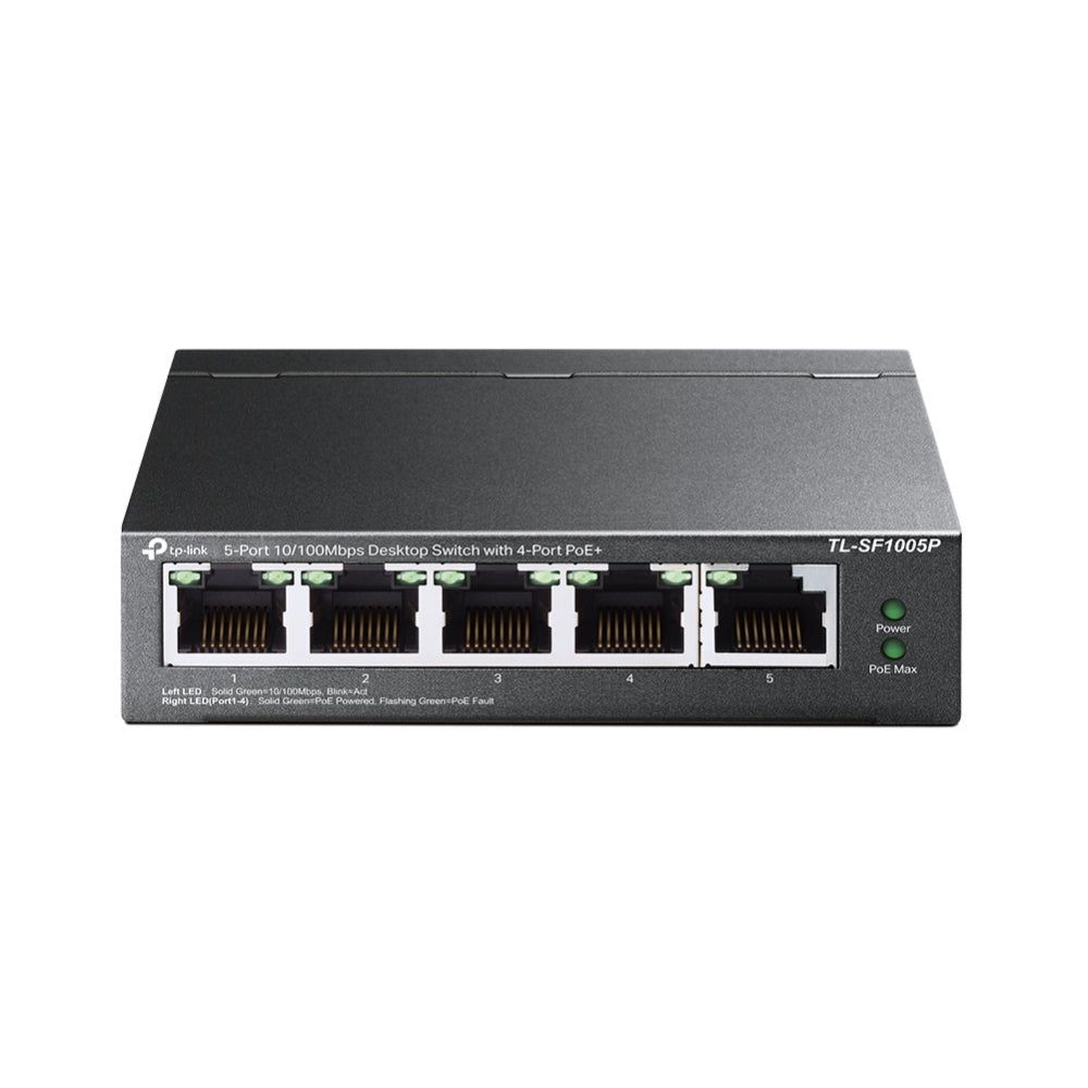 TL-SF1005P - TP-Link TL-SF1005P 5-Port 10/100Mbps Desktop Switch With 4-Port PoE