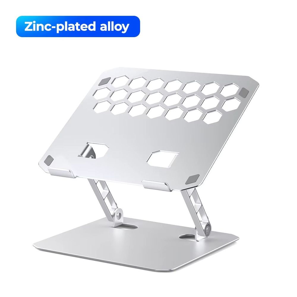 Laptop Stand Zinc Alloy for Gaming Laptop with Dual Support Arms Portable Folding with Honeycomb Design Zinc-Plated Alloy (10)