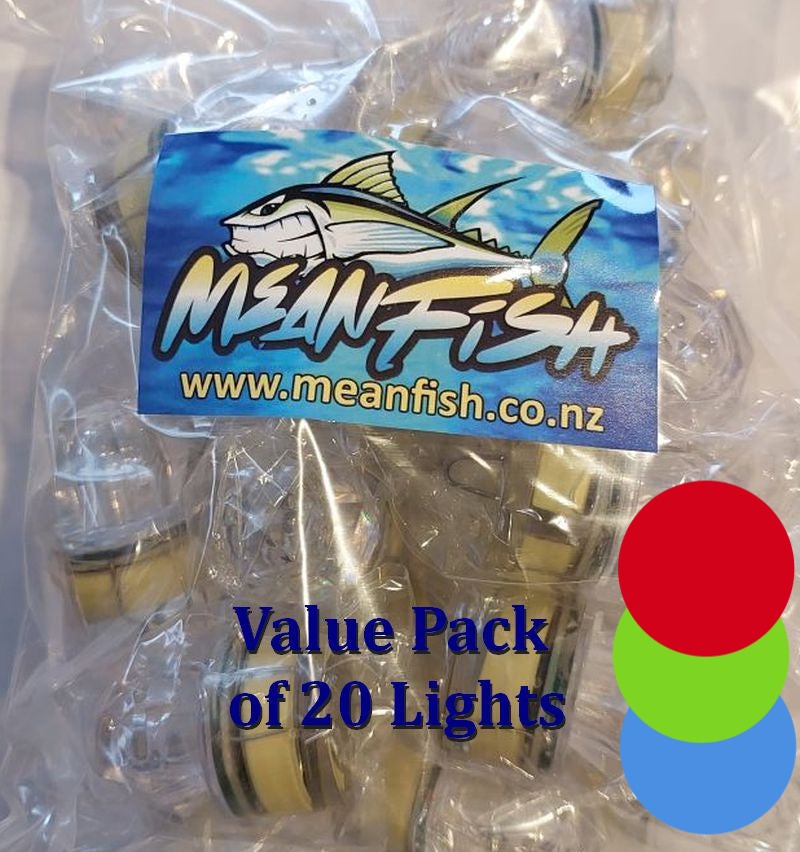 20 pcs Deep Water Strobe Fishing Light - Value Pack Multicolour