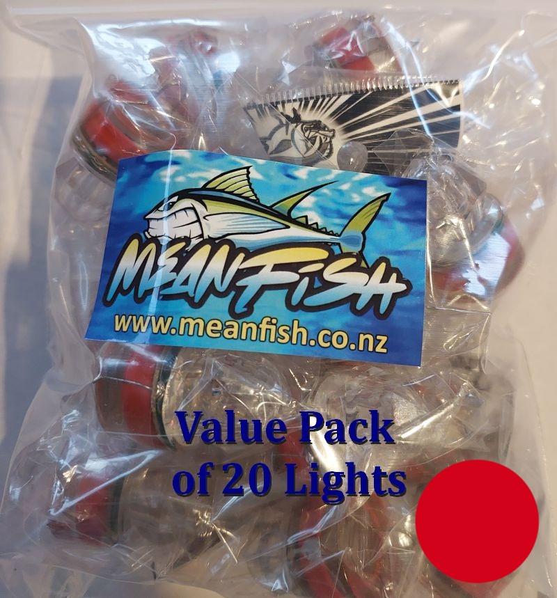 20 pcs Deep Water Strobe Fishing Light - Value Pack Red