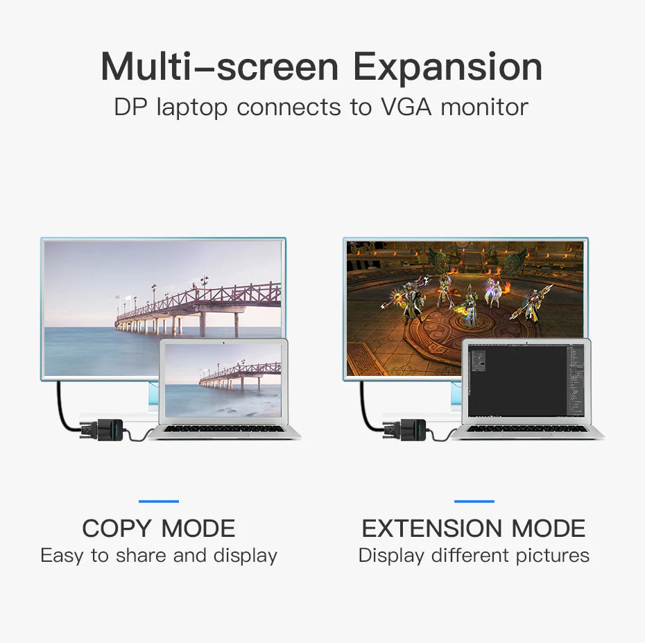 Vention DP to VGA Converter 0.15M Black