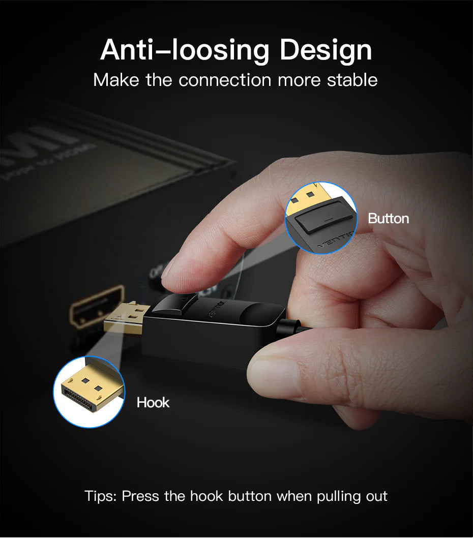 Vention DP to VGA Converter 0.15M Black