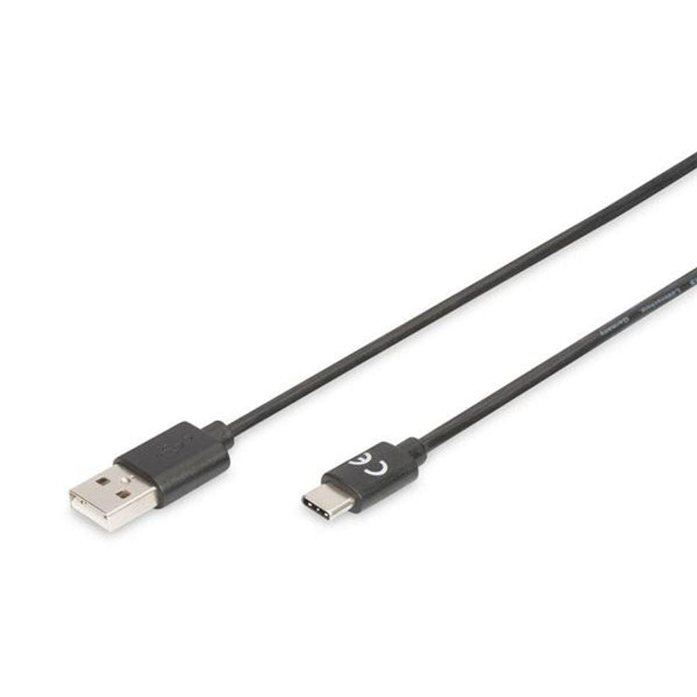 AK-300154-018-S - Digitus USB Type-C (M) to USB Type A (M) 1.8m Connection Cable