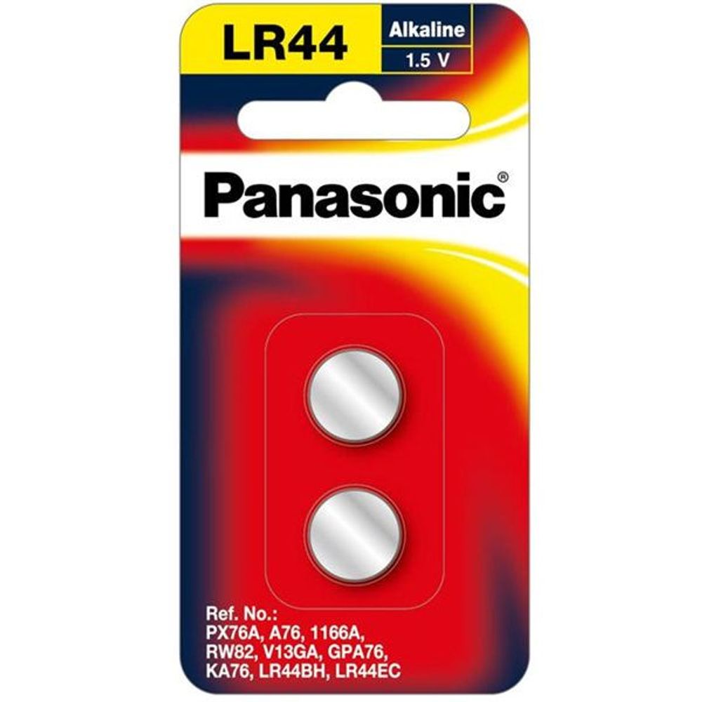 LR-44PT/2B - Panasonic LR44 Micro Alkaline Calculator Coin Battery 2 Pack