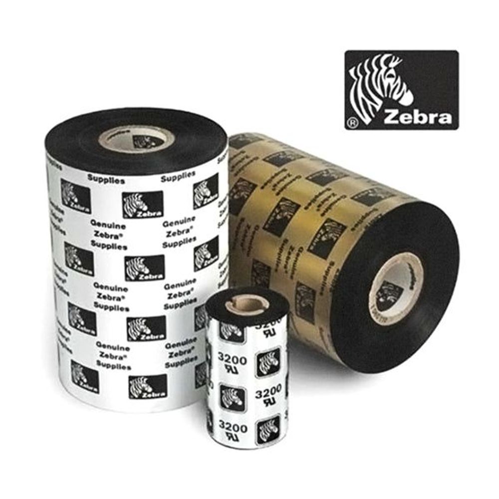 J3300BK11007 - Zebra 110mm X 74m Wax/Resin Ribbon - Glossy Labels