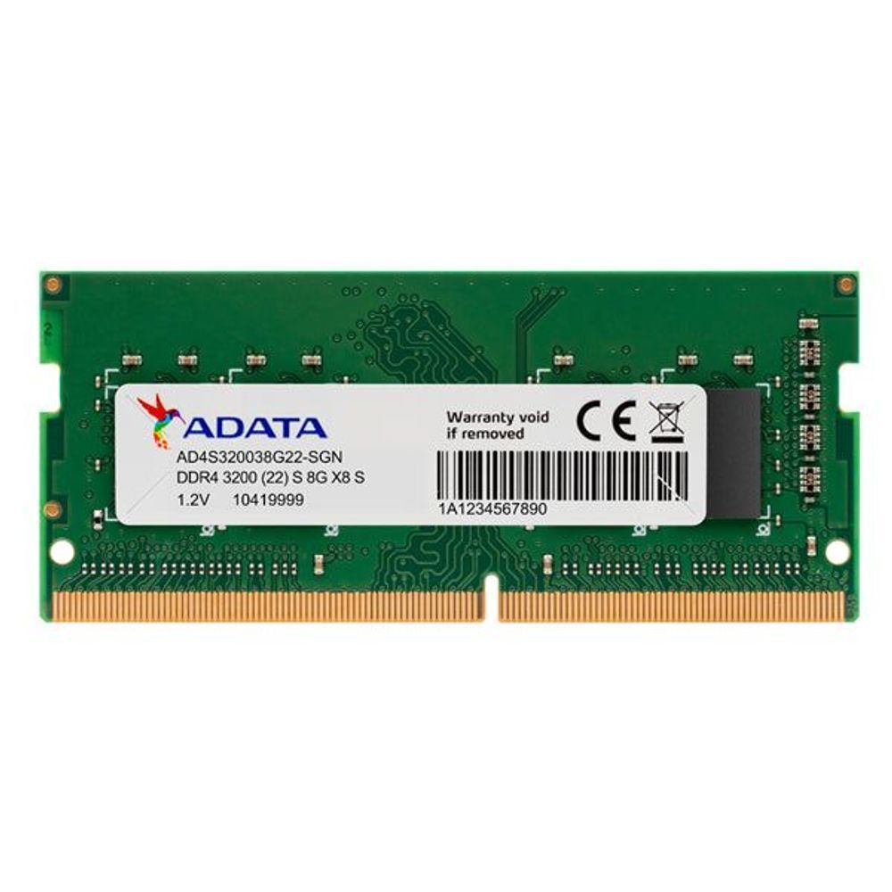 AD4S32008G22-BGN - ADATA 8GB DDR4-3200 1024x8 SODIMM Lifetime wty