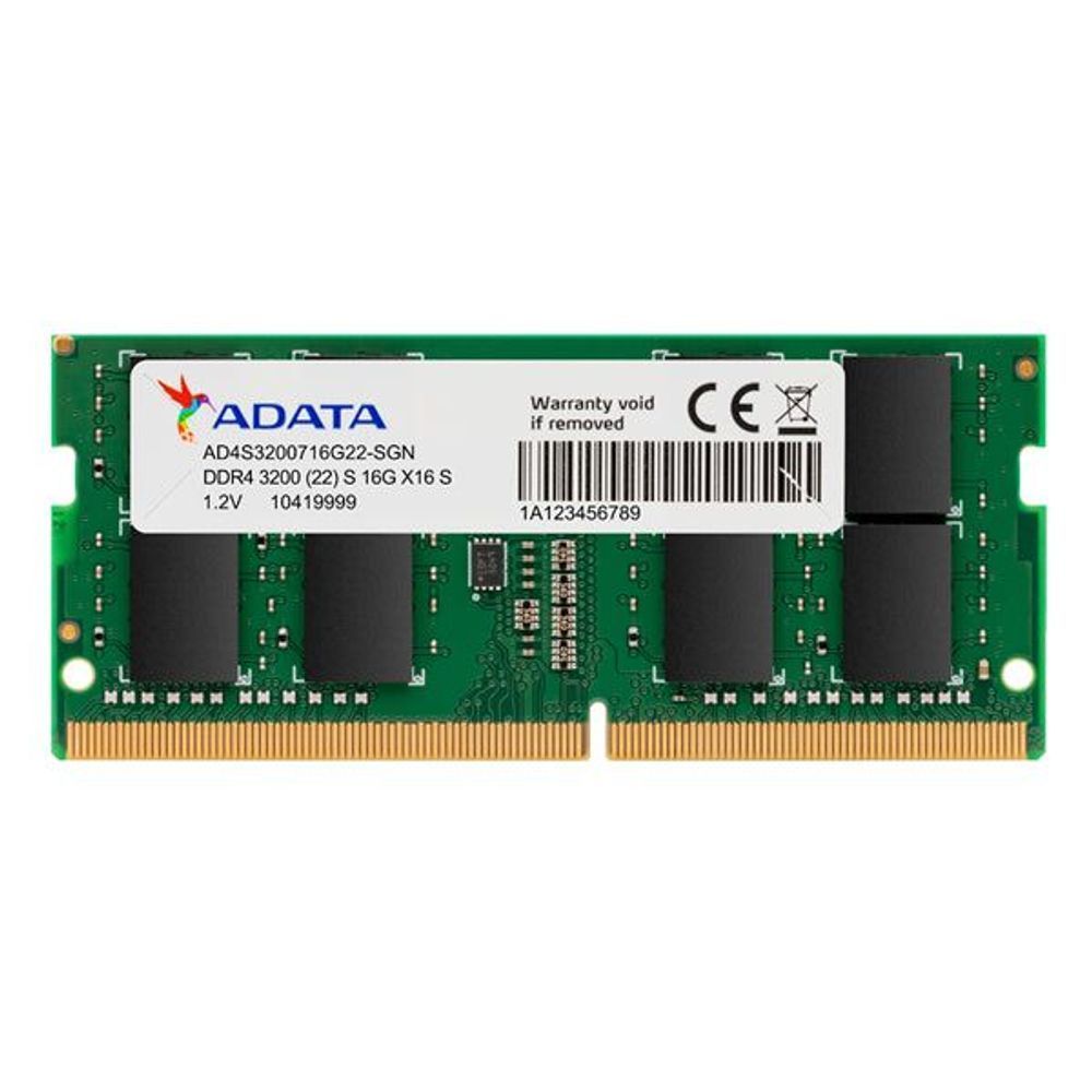 AD4S320016G22-SGN - ADATA 16GB DDR4-3200 2048x8 SODIMM Lifetime wty