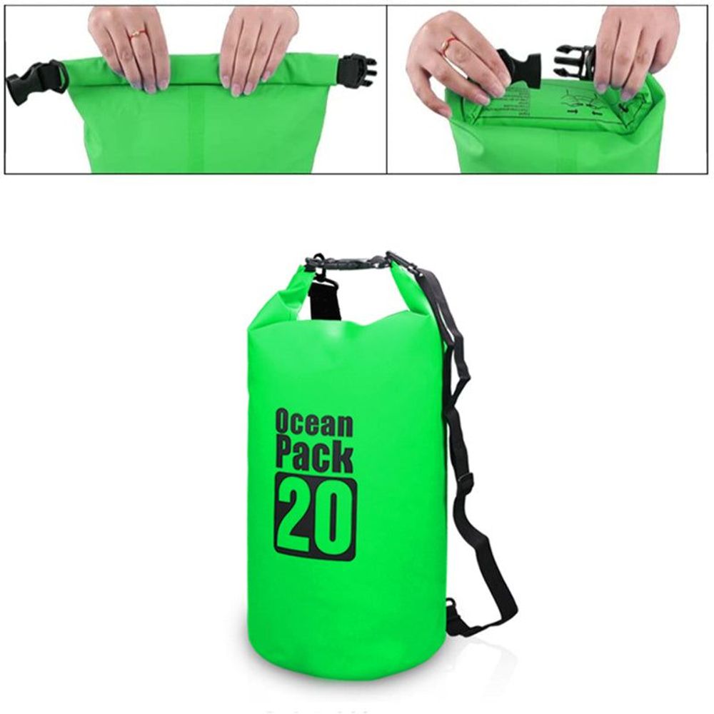 20L Dry Bag Heavy Duty PVC Water Proof Bag Green