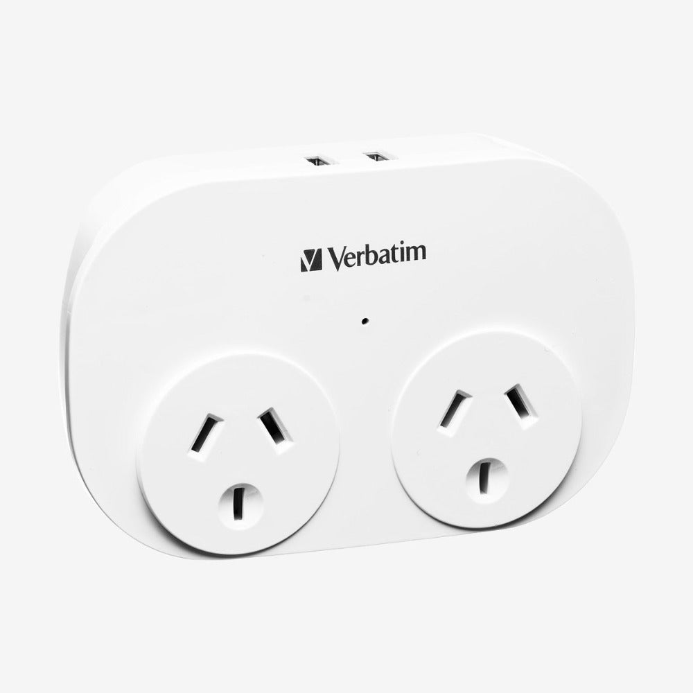 verbatim dual plug wall adapter with dual usb tech supply shed