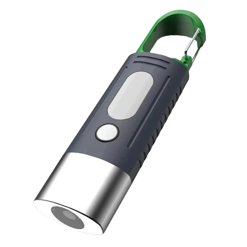 High-Power Mini LED Flashlight for Camping with Telescopic Zoom and Waterproof Design, Featuring 3 LEDs and Side Lights
