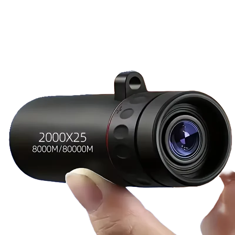 Experience the Outdoors with the 2000X25 HD Monocular Telescope - Compact, Portable, and Ideal for Camping, Hunting, and Birdwatching
