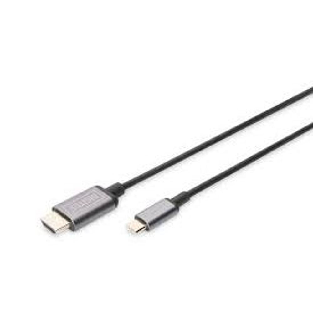 Black Type-C to HDMI cable, 1.8 m, supports 4K/30Hz.