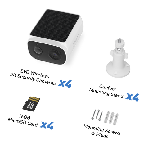 Swann EVO 2K Solar Security Camera - 4 Pack NZ (SWIFI-SESOL2KBCPK4-GL)
