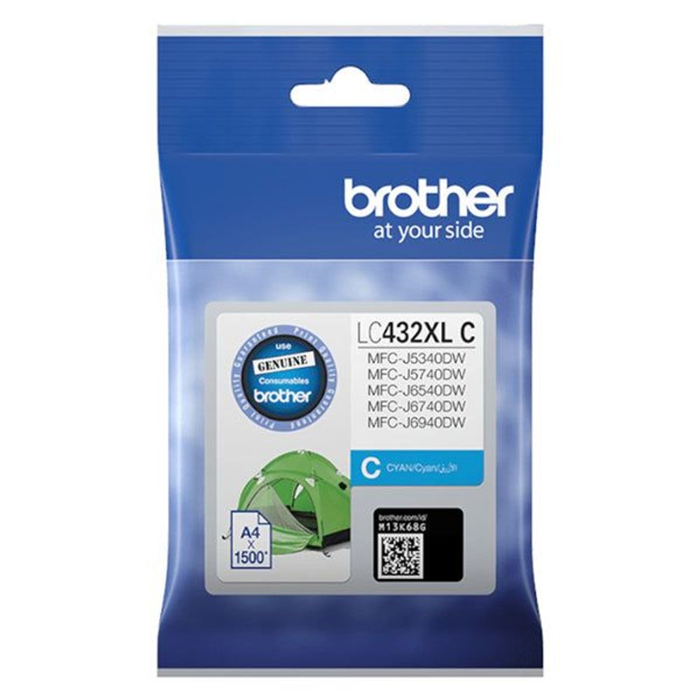 LC432XLC - Brother LC432XLC Cyan High Yield Ink Cartridge