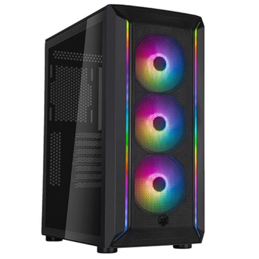 SST-FA511Z-BG - SilverStone Fara 511Z ATX Black Mid Tower Case ARGB