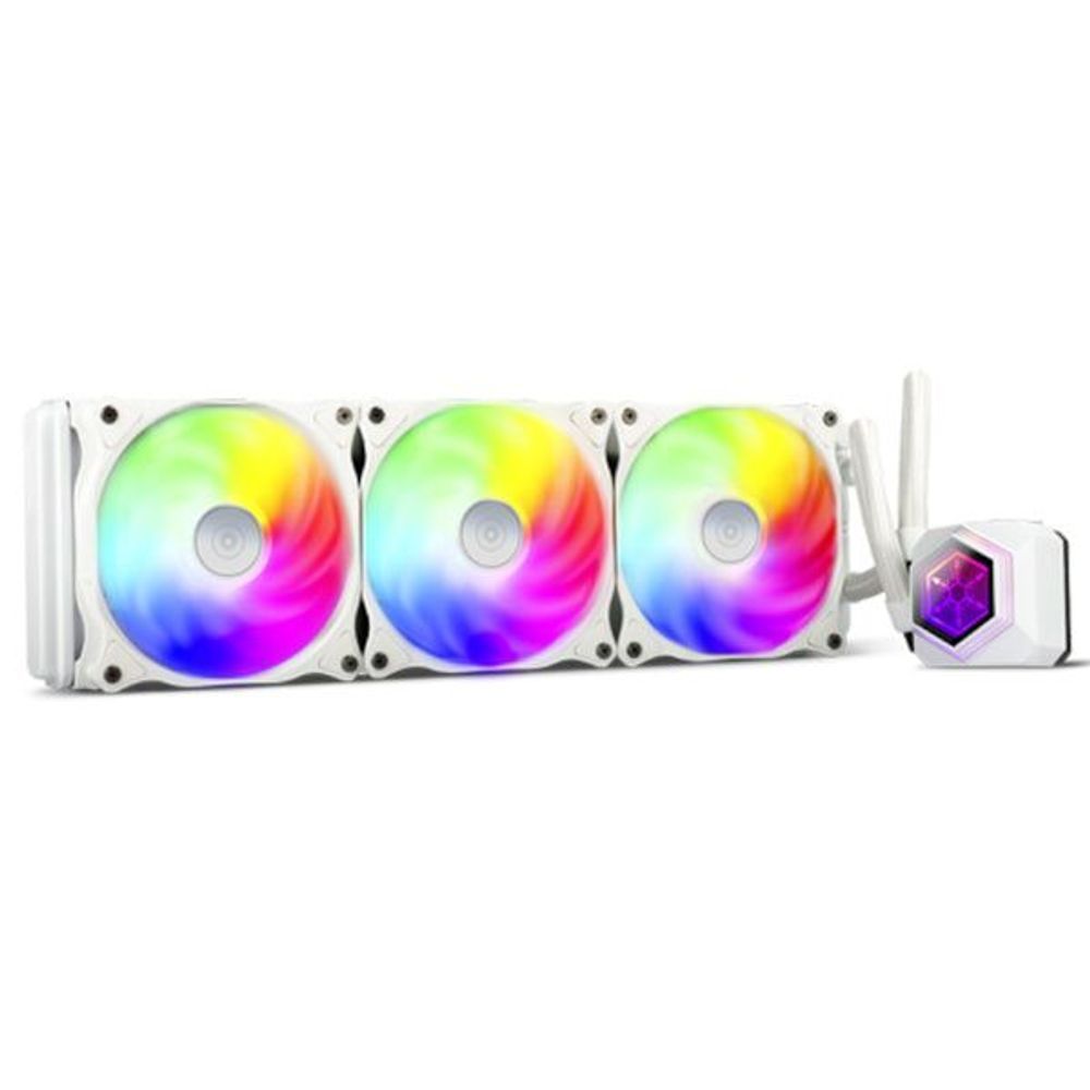 SST-PF360W-ARGB-V2 - SilverStone PF360W-ARGB-V2 PermaFrost White Liquid Cooler - Triple Fan