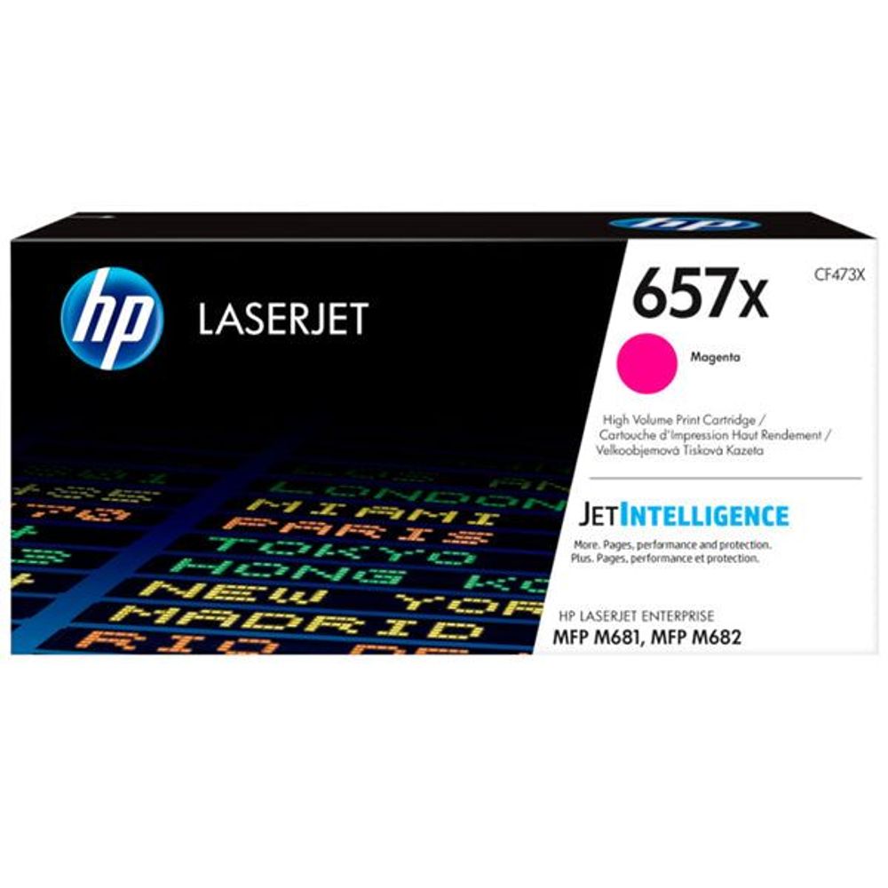 HP LaserJet 657X magenta high-yield toner cartridge with Jet Intelligence