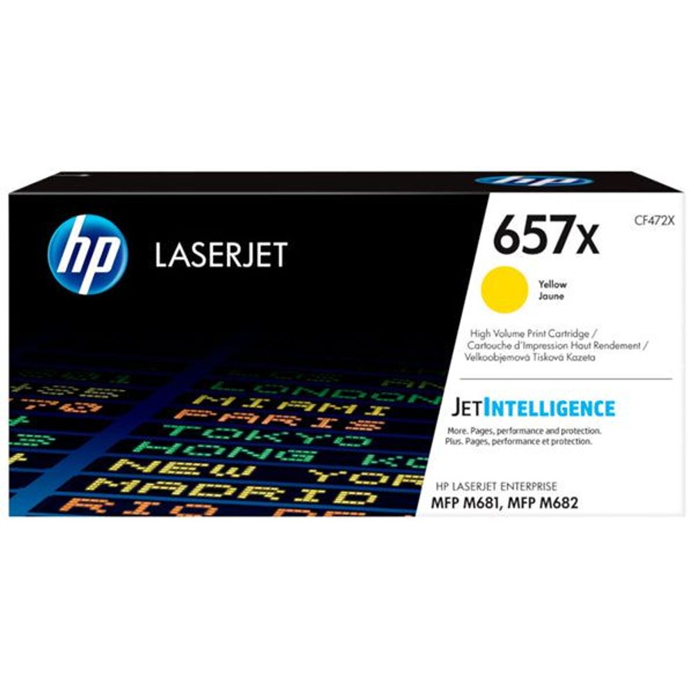 HP LaserJet 657X high-yield yellow toner cartridge