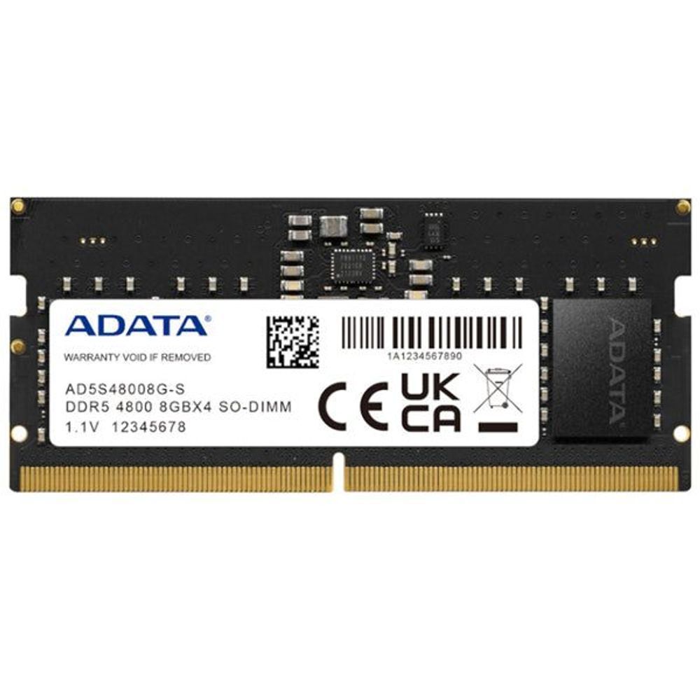 AD5S480032G-S - ADATA 32GB DDR5-4800 2048x8 SODIMM Lifetime wty