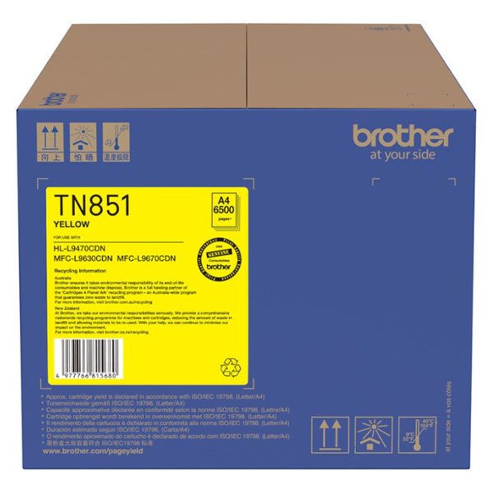 TN851Y - Brother TN851Y Yellow Standard Toner