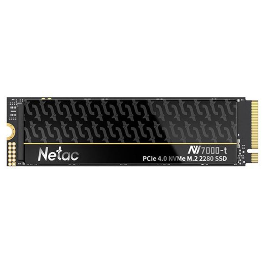 Netac NV7000-T M.2 2280 NVMe SSD with heatsink, black PCIe 4.0 card