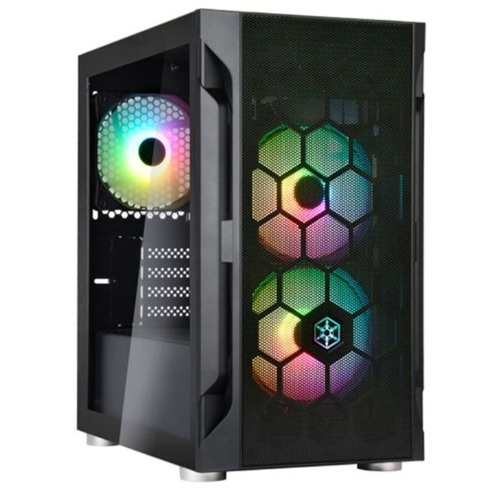 SST-FAH1MB-PRO - SilverStone Fara H1M mATX Case - Glass Window + ARGB fans