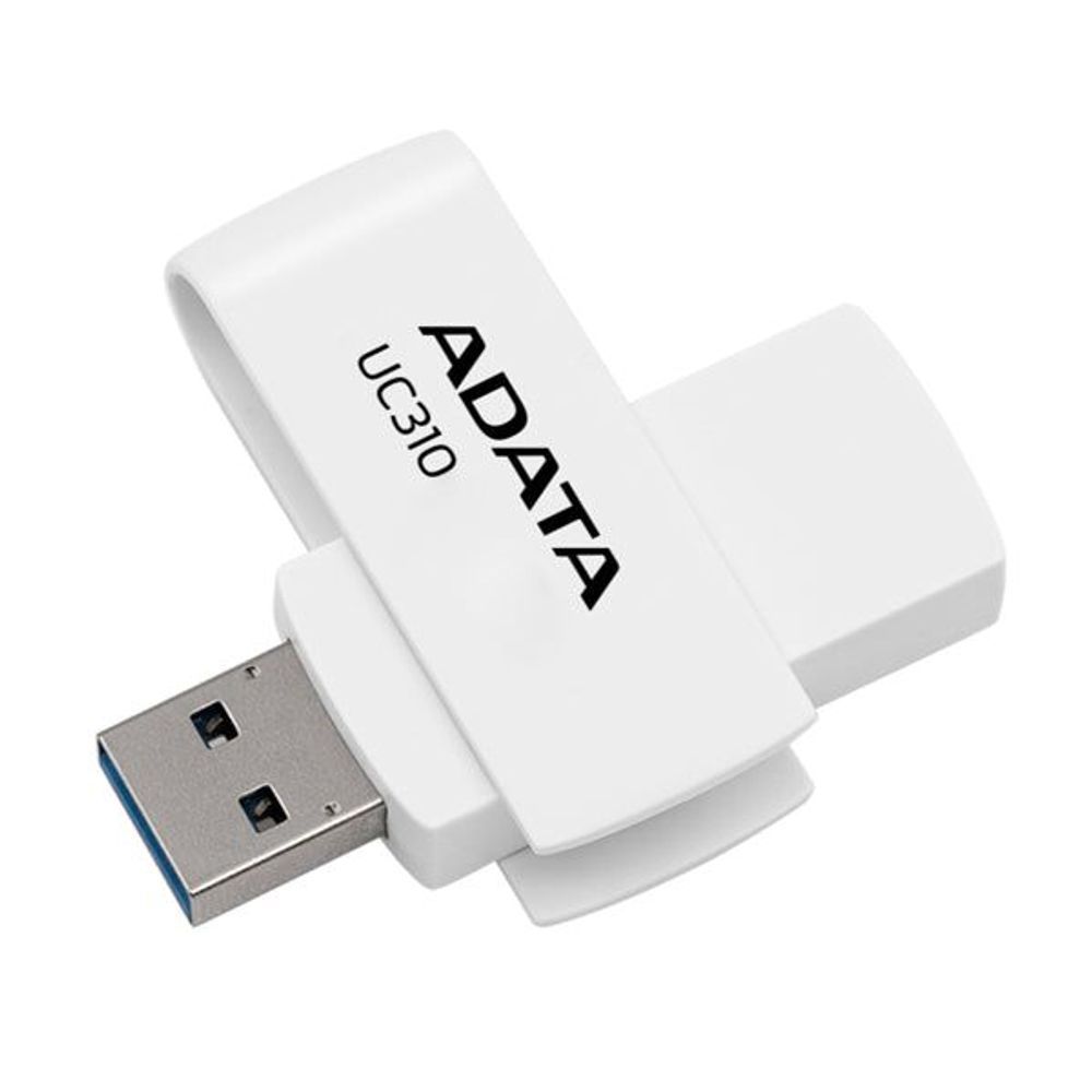 UC310-64G-RWH - ADATA UC310 Swivel USB3.2 64GB White Flash Drive