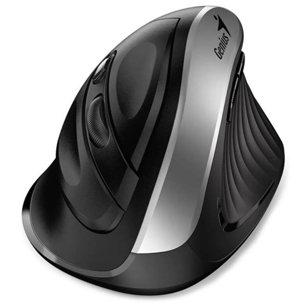 ERGO8250S-SG - Genius Ergo 8250S Silent Vertical Mouse Silver Grey + Black