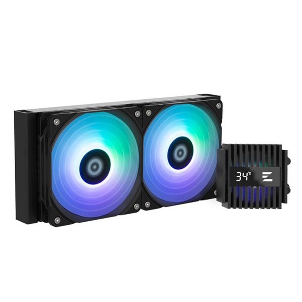 ALPHA2 24 BLACK - Zalman Alpha2 24 ARGB Black Liquid Cooler - Dual 120mm Fan 5yr w