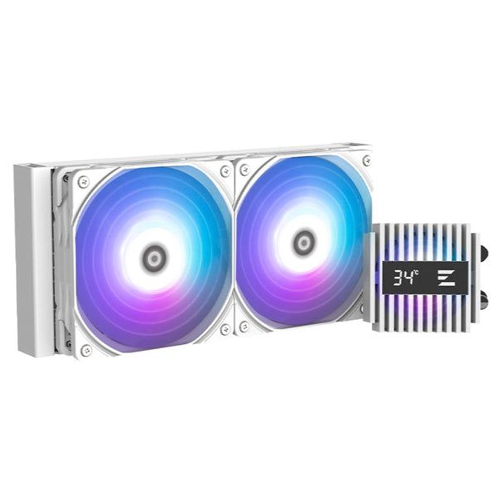 ALPHA2 24 WHITE - Zalman Alpha2 24 ARGB WhiteLiquid Cooler - Dual 120mm Fan 5yr w