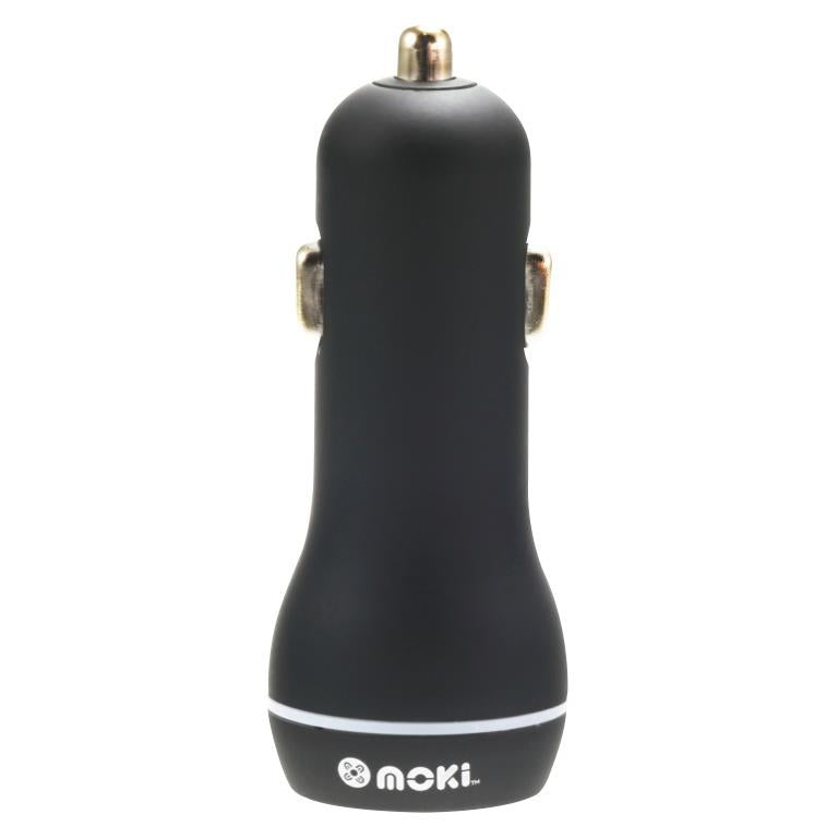 Moki Dual USB Car Charger (Black)