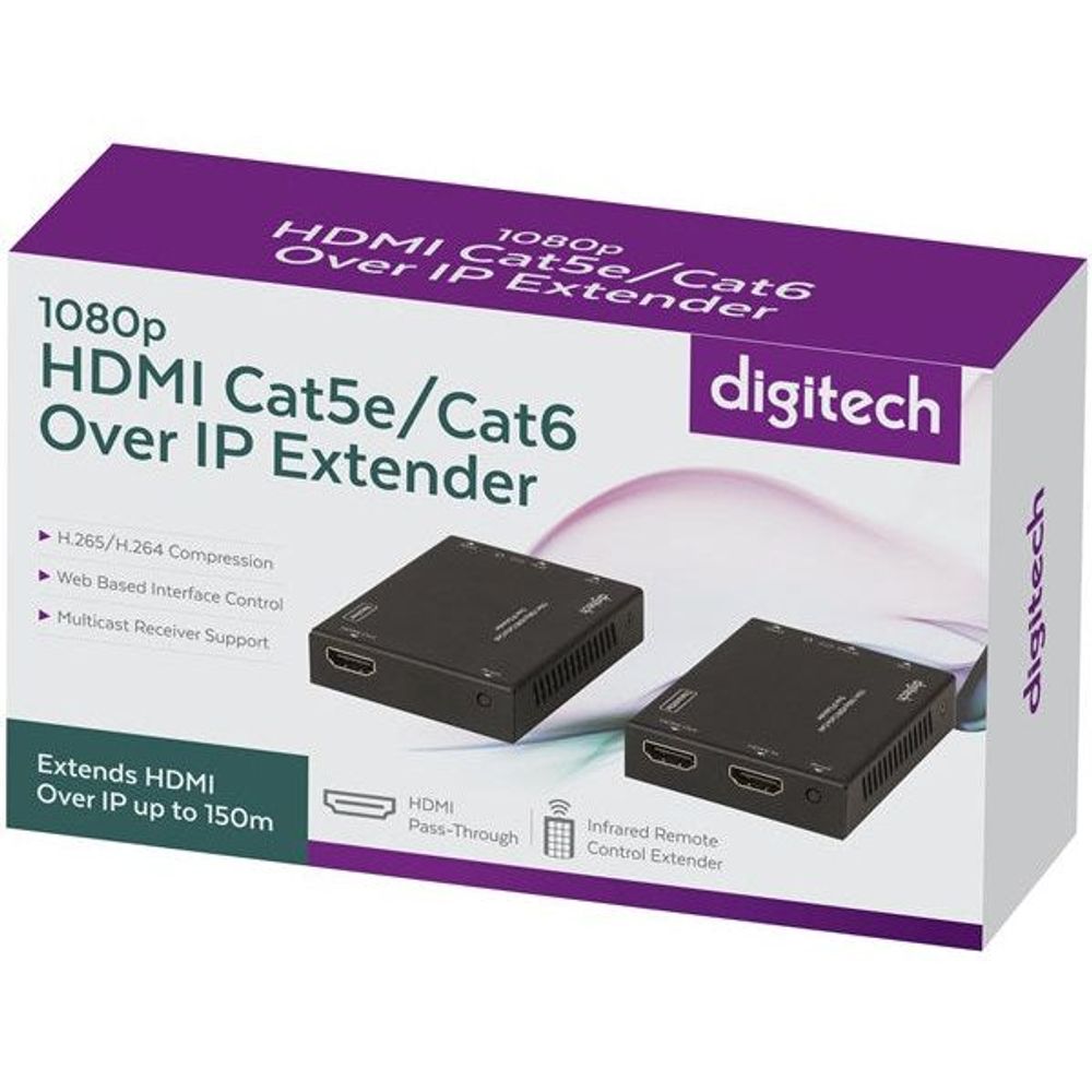 AC1752 - Digitech 150m 1080p HDMI Cat5e/Cat6 Over IP Extender
