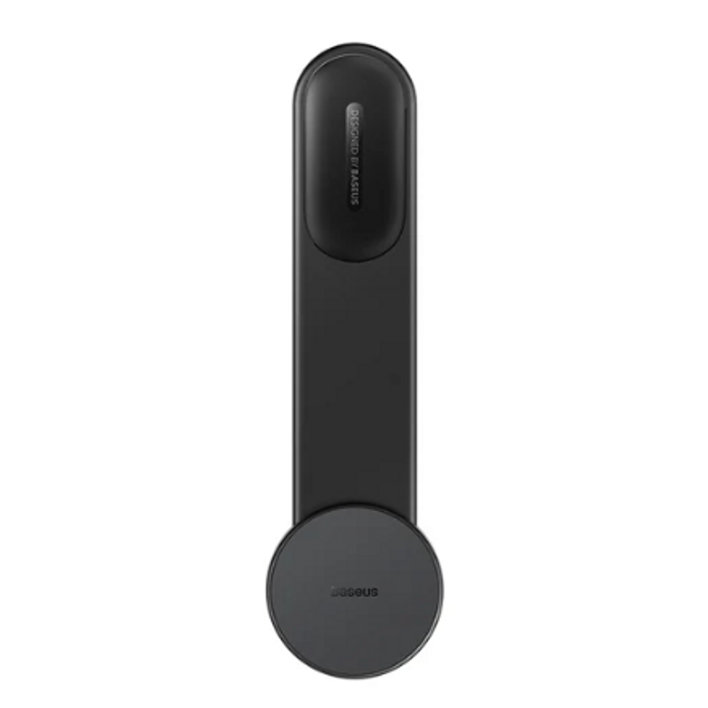 Baseus magnetic phone mount stand with oval base and vertical arm, black
