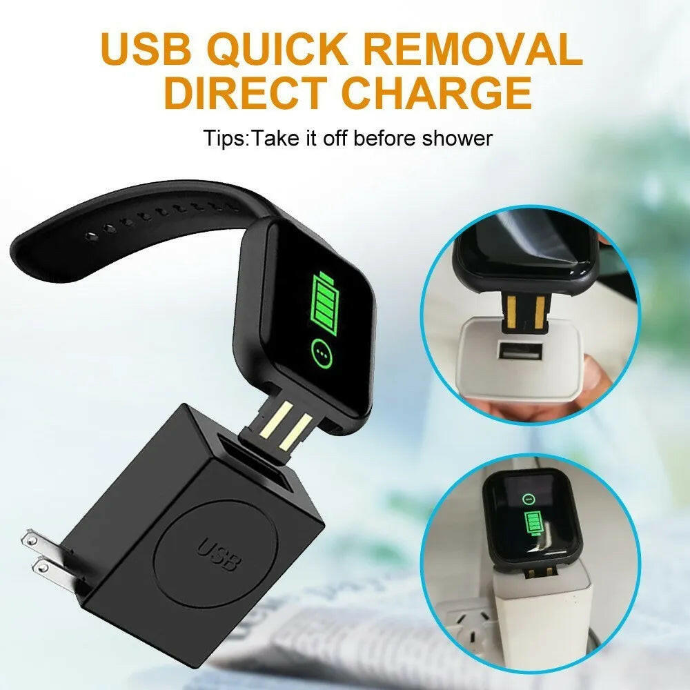 Waterproof Smart Watch for Women and Men - Electronic Fitness Tracker for Kids