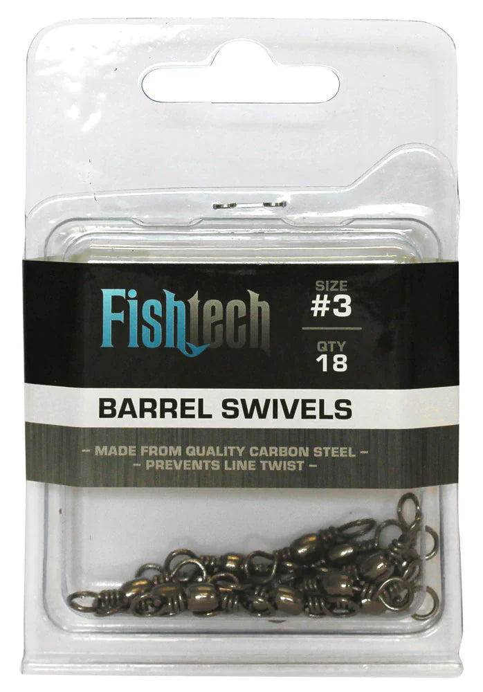 Fishtech Barrel swivels #3 (18 per pack)