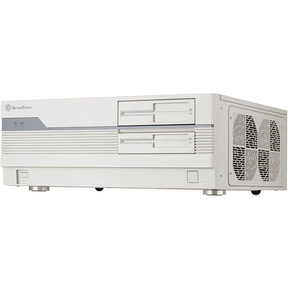 SilverStone FLP01W Retro-inspired HTPC ATX Case - White