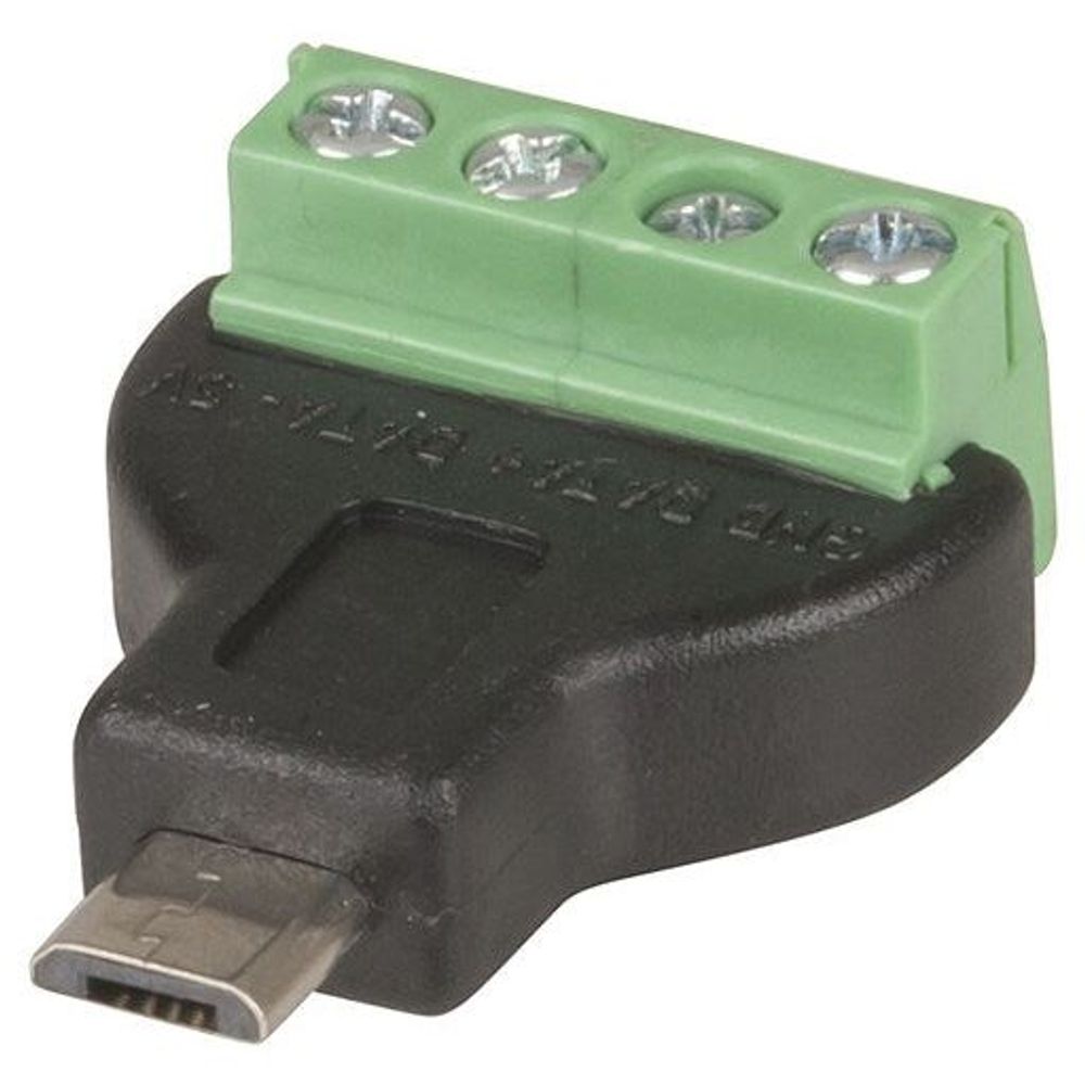 PA0952 - USB 2.0 Micro B Plug to 4-Way Screw Terminal Header Adaptor