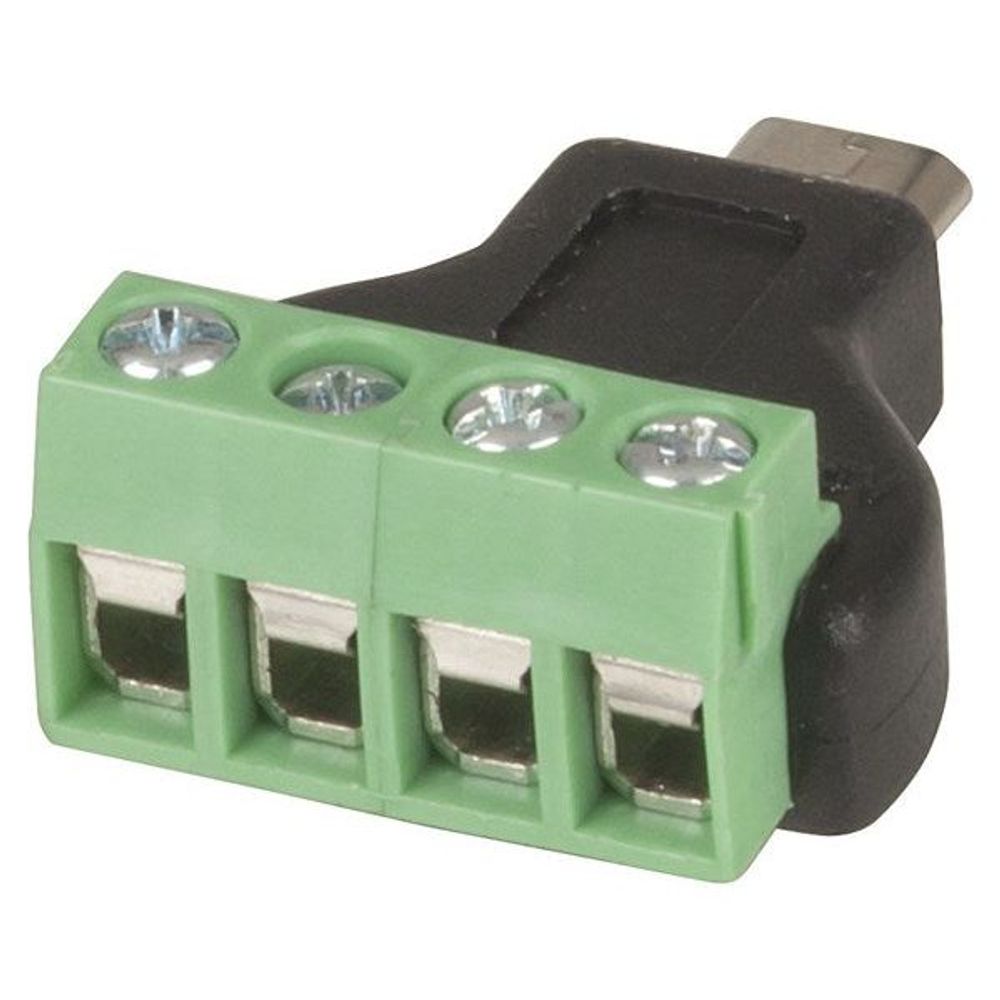 PA0952 - USB 2.0 Micro B Plug to 4-Way Screw Terminal Header Adaptor