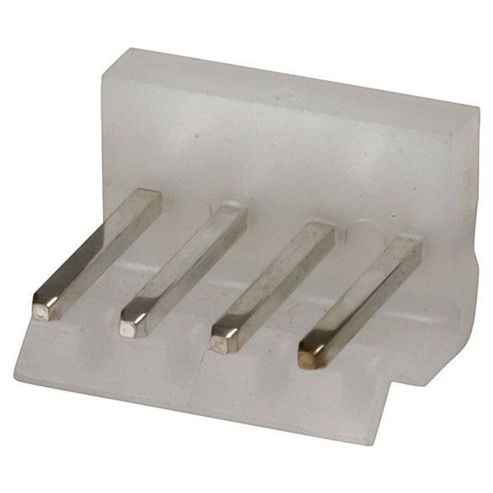 HM3444 - 4 Pin 0.156in Straight Locking Header with crimp pins - 3.96mm Pitch