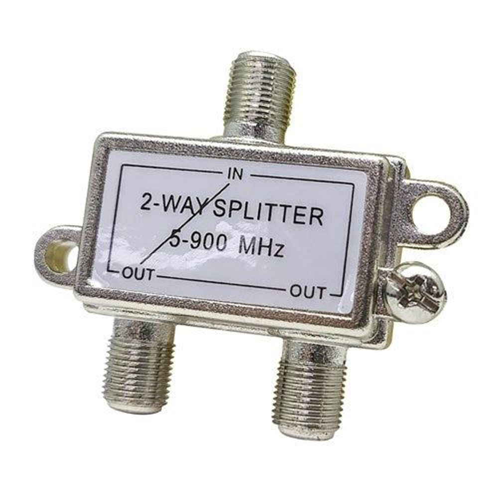 LT3046 - Two Way TV Splitter with Power Pass - F Connectors - Die Cast