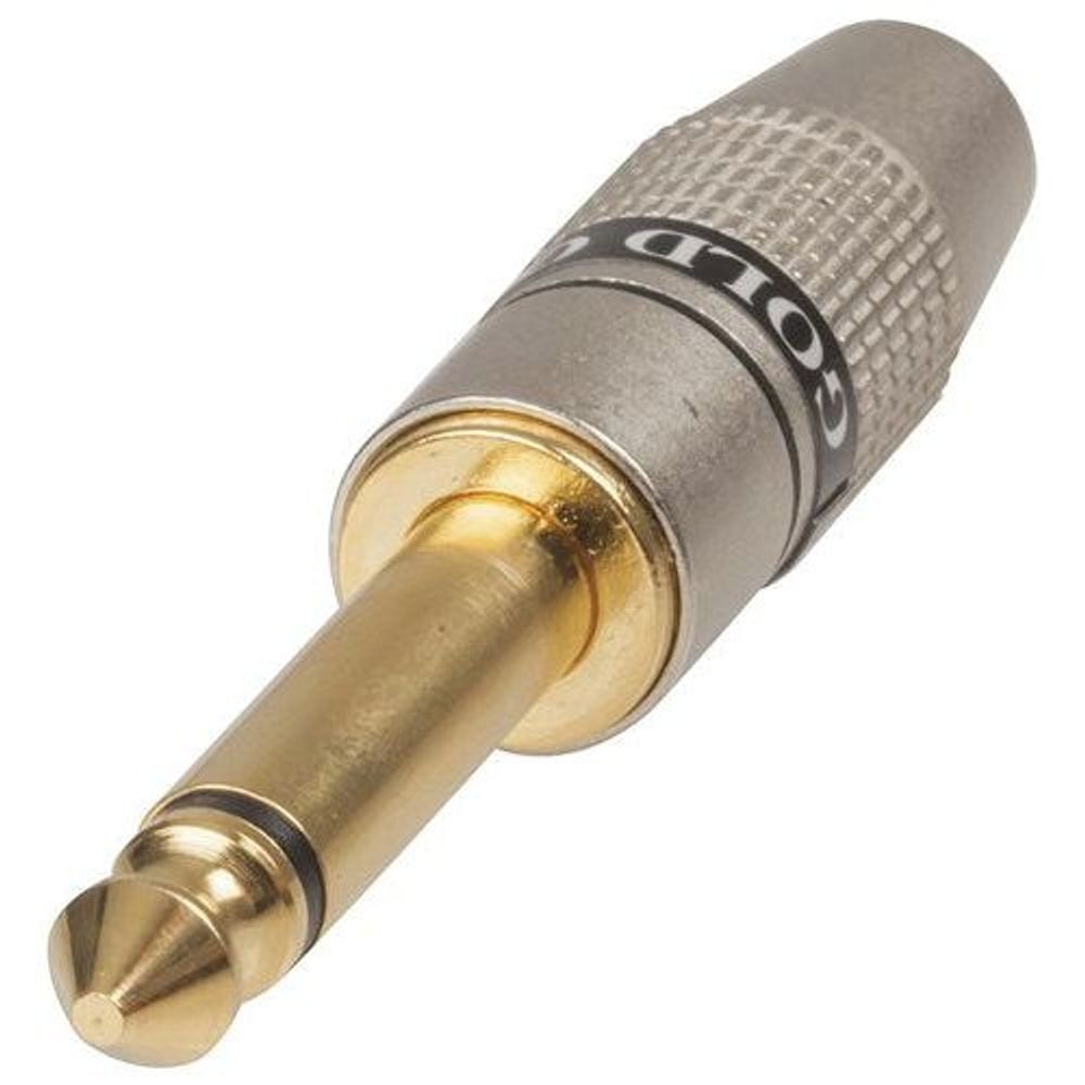 PP0152 - Black QUALITY 6.5mm Mono Gold Plugs