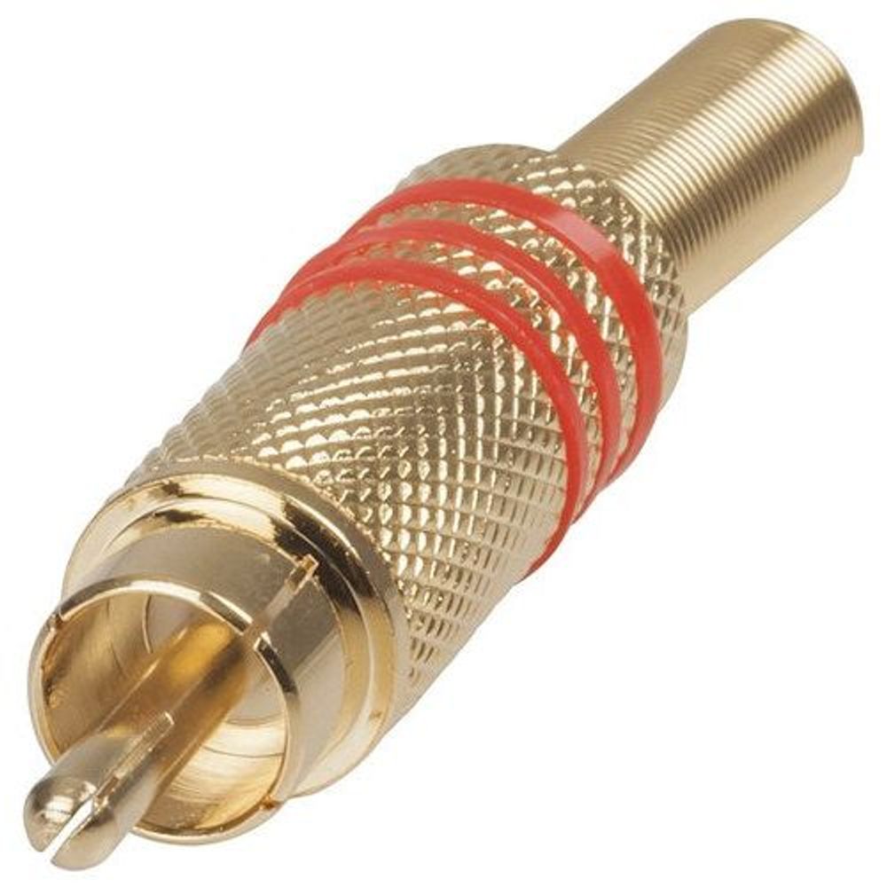 PP0236 - Gold Plated RCA Line Plug - Red