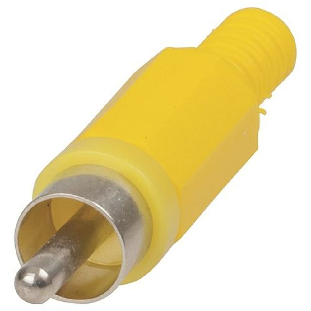 PP0243 - Yellow RCA Plug - PLASTIC